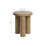 Mango Wood End Table with Natural Grain Finish for Modern Homes - Image 8