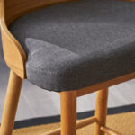 Upholstered Barstools with Solid Wood Support Frame for Counter Seating (Set of 2) - Image 8