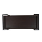 Walnut Patio Bar Cart in Solid Wood Finish - Image 4