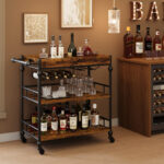 Heritage Grain Wooden Bar Cart