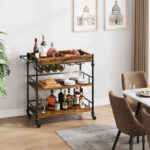 Heritage Grain Wooden Bar Cart - Image 4