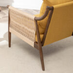 Upholstered Armchairs with Solid Wood Arms for Living Room - Image 9