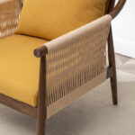 Upholstered Armchairs with Solid Wood Arms for Living Room - Image 7