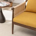 Upholstered Armchairs with Solid Wood Arms for Living Room - Image 6