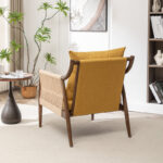 Upholstered Armchairs with Solid Wood Arms for Living Room - Image 4