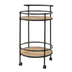 Metal Serving Bar Cart - Image 2