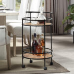Metal Serving Bar Cart