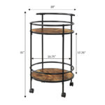 Metal Serving Bar Cart - Image 4