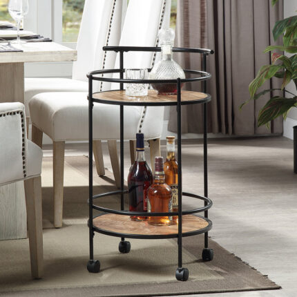 Metal Serving Bar Cart