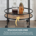 Metal Serving Bar Cart - Image 5