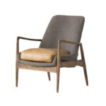 Leather Armchair with Solid Wood Base for Living & Lounge Interiors - Image 2