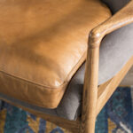 Leather Armchair with Solid Wood Base for Living & Lounge Interiors - Image 6