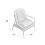 Leather Armchair with Solid Wood Base for Living & Lounge Interiors - Image 4