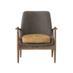 Leather Armchair with Solid Wood Base for Living & Lounge Interiors - Image 5