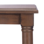 Brown Solid Wood End Table with Natural Grain Finish - Image 3