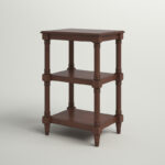Brown Solid Wood End Table with Natural Grain Finish - Image 6