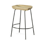 Solid Wood Bar and Counter Stools with Classic Minimal Design (Set of 2) - Image 3