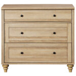 Solid Sheesham Wood 3-Drawer Double Dresser - Image 3