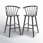 Sheffield Classic Solid Wood Counter Stools for Dining & Bar Spaces (Set of 2) - Image 4