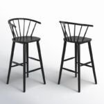 Sheffield Classic Solid Wood Counter Stools for Dining & Bar Spaces (Set of 2) - Image 2