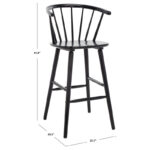 Sheffield Classic Solid Wood Counter Stools for Dining & Bar Spaces (Set of 2) - Image 6