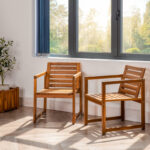 Upholstered Armchair with Wooden Base for Living & Lounge Corners