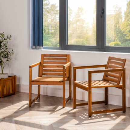 Upholstered Armchair with Wooden Base for Living & Lounge Corners