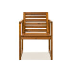 Upholstered Armchair with Wooden Base for Living & Lounge Corners - Image 3