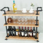 ElevateCraft Solid Wood Bar Cart - Image 2
