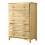 Solid Wood Storage Chest with Five Spacious Drawers for Bedroom and Living Interior Organisation - Image 3
