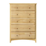 Solid Wood Storage Chest with Five Spacious Drawers for Bedroom and Living Interior Organisation - Image 6