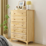 Solid Wood Storage Chest with Five Spacious Drawers for Bedroom and Living Interior Organisation - Image 2