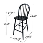 Solid Wood Counter Stools with Simple Contemporary Design (Set of 2) - Image 8