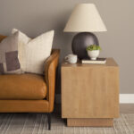 Solid Wood Block Side Table with Compact Modern Form