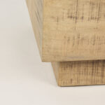 Solid Wood Block Side Table with Compact Modern Form - Image 6