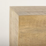 Solid Wood Block Side Table with Compact Modern Form - Image 4