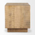 Solid Wood Block Side Table with Compact Modern Form - Image 7