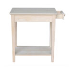 Solid Wood End Table with Open Storage Compartment and Natural Grain Finish - Image 5