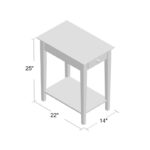 Solid Wood End Table with Open Storage Compartment and Natural Grain Finish - Image 2