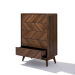 48-Inch Tall Engineered Wood Storage Chest with Five Functional Drawers for Home Organisation - Image 8