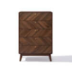 48-Inch Tall Engineered Wood Storage Chest with Five Functional Drawers for Home Organisation - Image 6