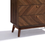 48-Inch Tall Engineered Wood Storage Chest with Five Functional Drawers for Home Organisation - Image 3