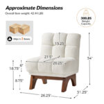 Contemporary Accent Arm Chairs with Solid Wood Leg Structure and Upholstered Comfort Seating - Image 6