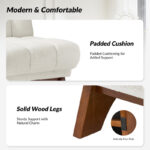 Contemporary Accent Arm Chairs with Solid Wood Leg Structure and Upholstered Comfort Seating - Image 5
