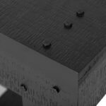 U-Style Pine Veneer Console Table with Vertical Stripe Drawer Fronts and Four-Leg Design - Image 6