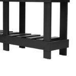 U-Style Pine Veneer Console Table with Vertical Stripe Drawer Fronts and Four-Leg Design - Image 5