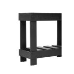 U-Style Pine Veneer Console Table with Vertical Stripe Drawer Fronts and Four-Leg Design - Image 3