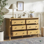 Solid Sheesham Wood Spindle Chest with 6 Storage Drawers for Bedroom - Image 2
