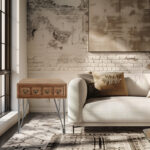 Solid Wood Top End Table with Built-In Storage for Living Room and Bedroom Corners - Image 9