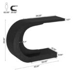 C-Shaped Mid-Century Wooden Console Table for Entryway and Living Room - Image 6